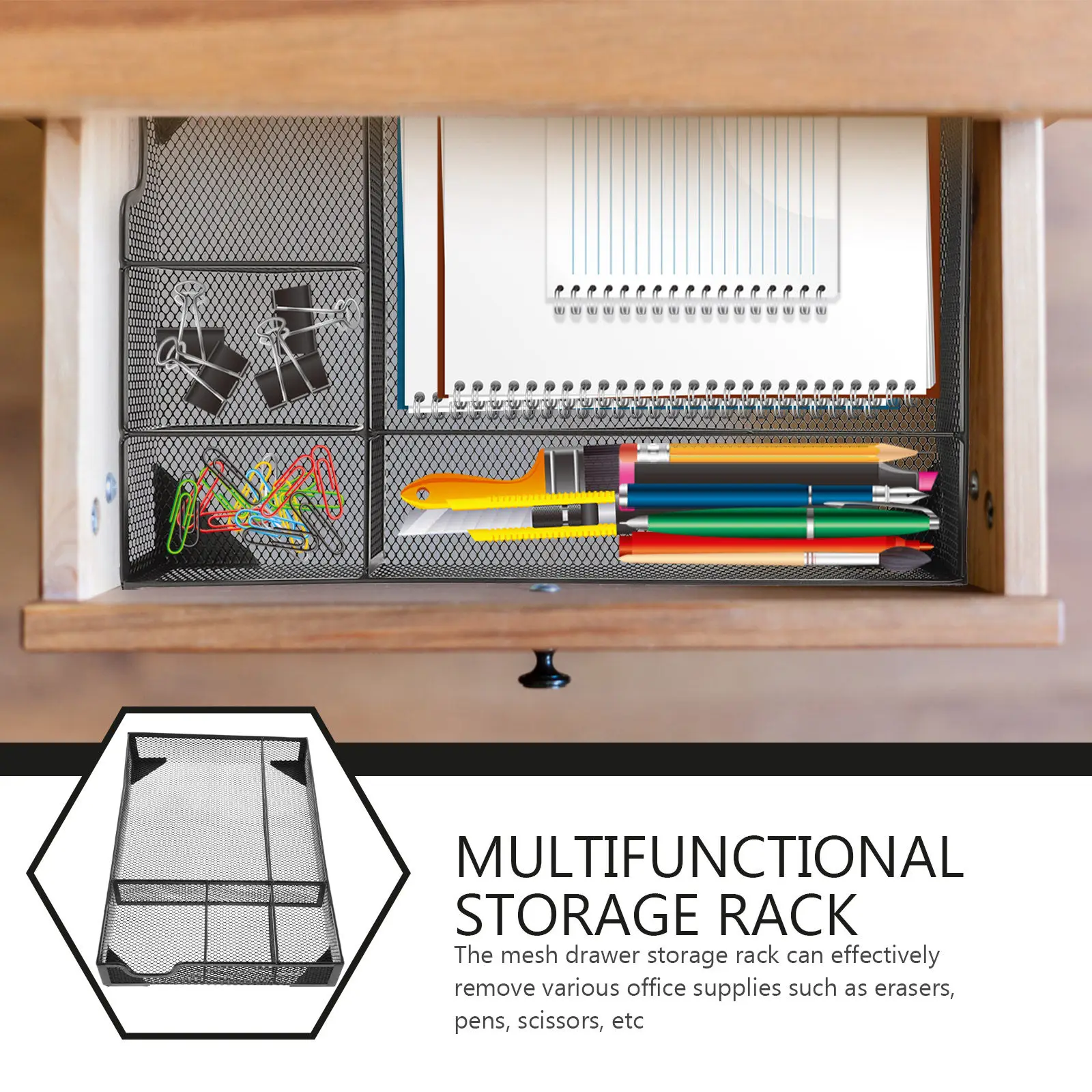 

Настольный органайзер-сетка для документов и косметики, большой емкости, многофункциональный, для офиса