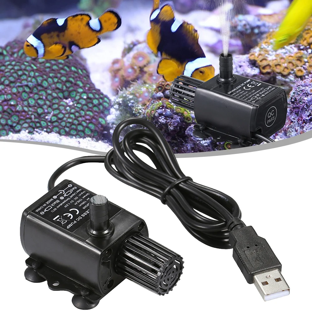 Sophisticated Brushless USB Aquarium Water Circulation Device With Integrated Filtering For Optimal Performance DC5V