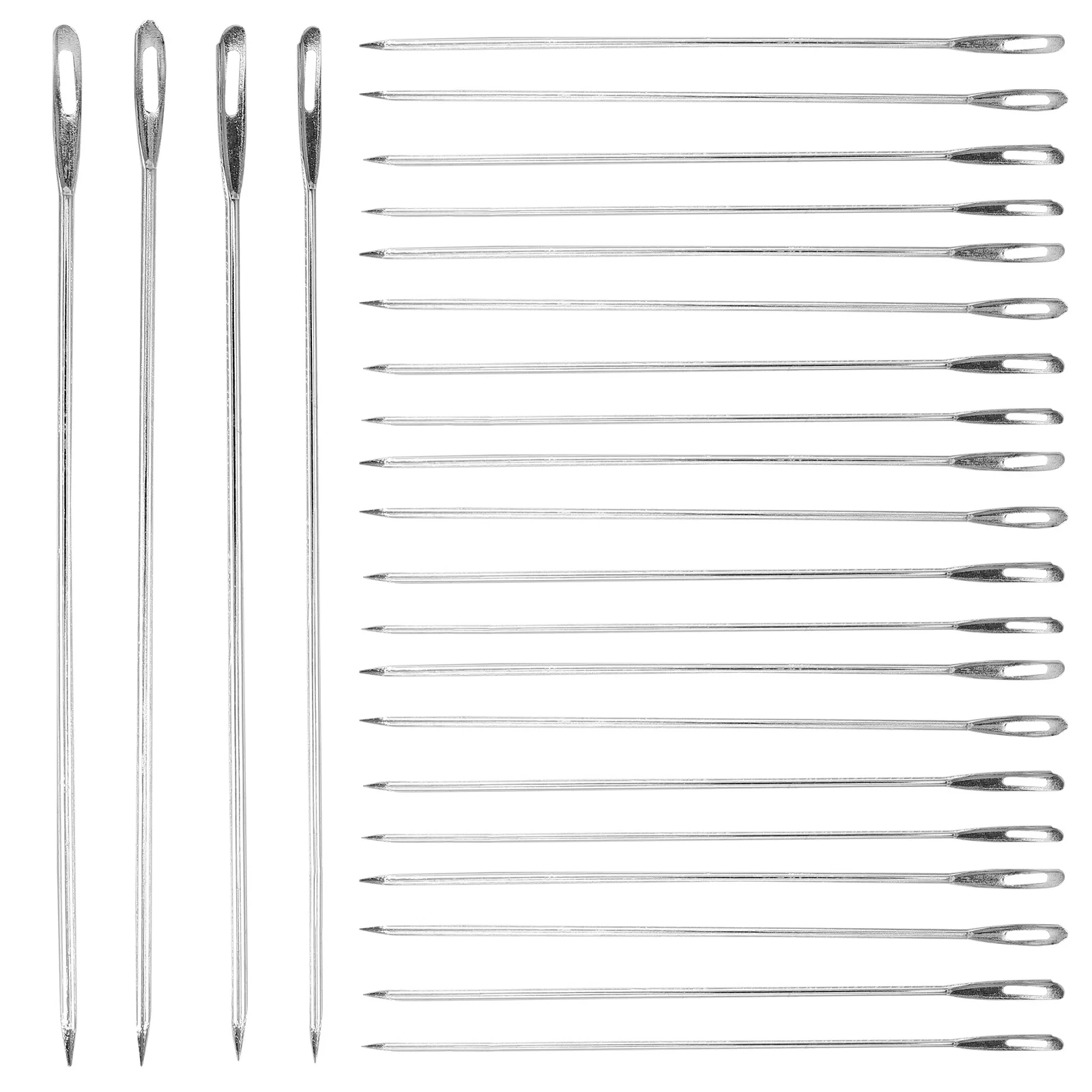 

100Pcs Metal Knitting Needles Large Eye Blunt Tip for Yarn Crochet Darning Sewing DIY Handcrafts Tapestry Needle Supplies