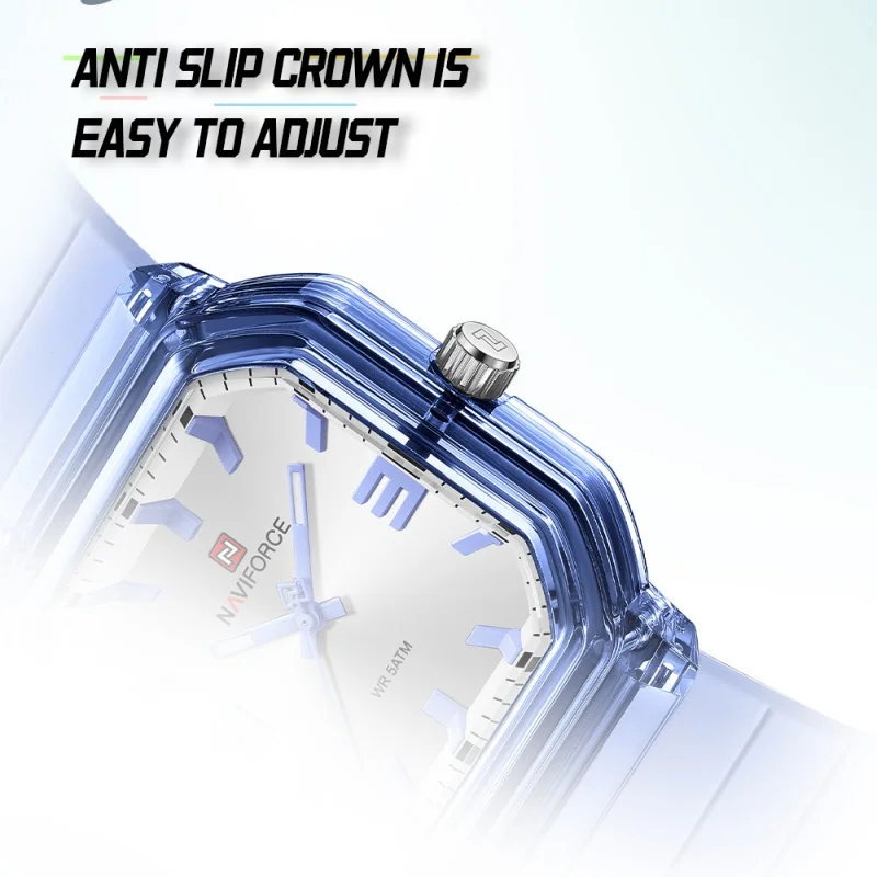 NAVIFORCE エレガントなファッションレディース腕時計高級ブランドクォーツ時計女性用 50 メートル防水ソフトシリコンバンド発光 Colck