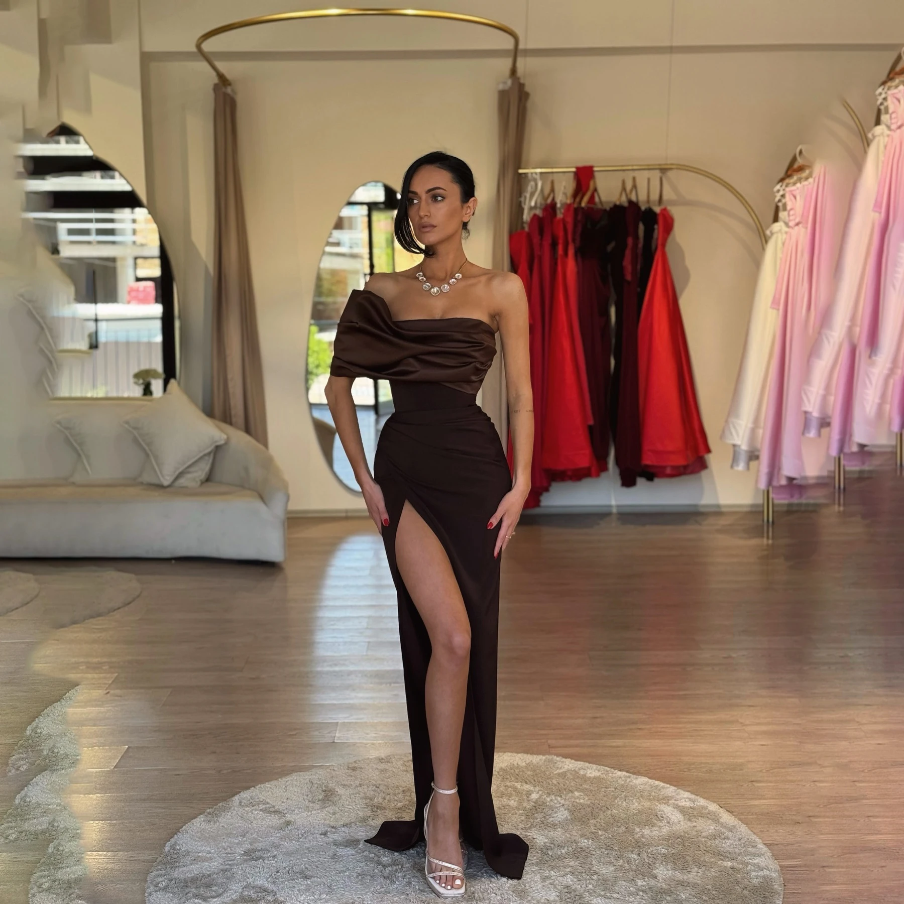 

Элегантные вечерние платья русалки с оборками, многоуровневое белое и красное платье для приема, кружевное платье с цветочной аппликацией, платье для выпускного вечера фламенко