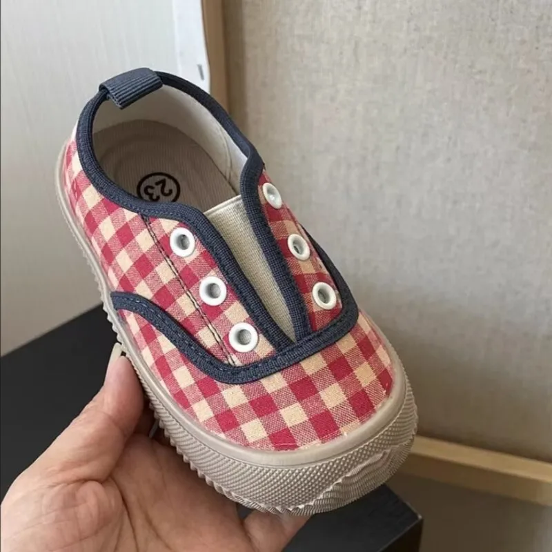 Toddler Girl Sneakers Boy Shoes Kids Canvas Shoes Casual Lace Up Classic Flats Children Shoes Student Shoes Size 23-30