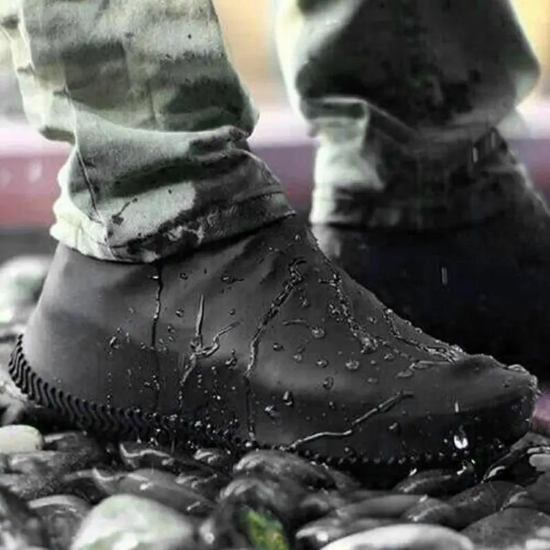 Rain Cover For Shoes Reusable Rain Shoes Wear-Resistant Shoe Covers Water Resistant Flexible Shoe Covers For Camping Fishing