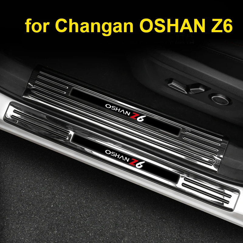 

For Changan OSHAN Z6 2024 2025 Threshold Strip Stainless Steel Welcome Pedal Protection Sticker Interior Accessories Ochan z6
