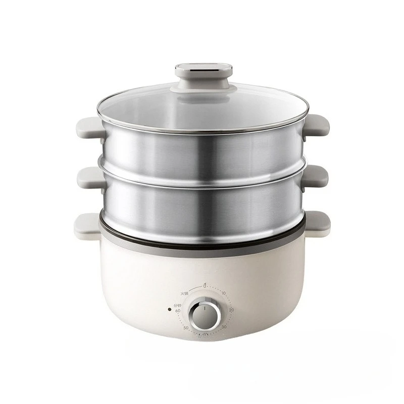 

Electric steamer, multi-function, integrated cooking, two layers, stainless steel