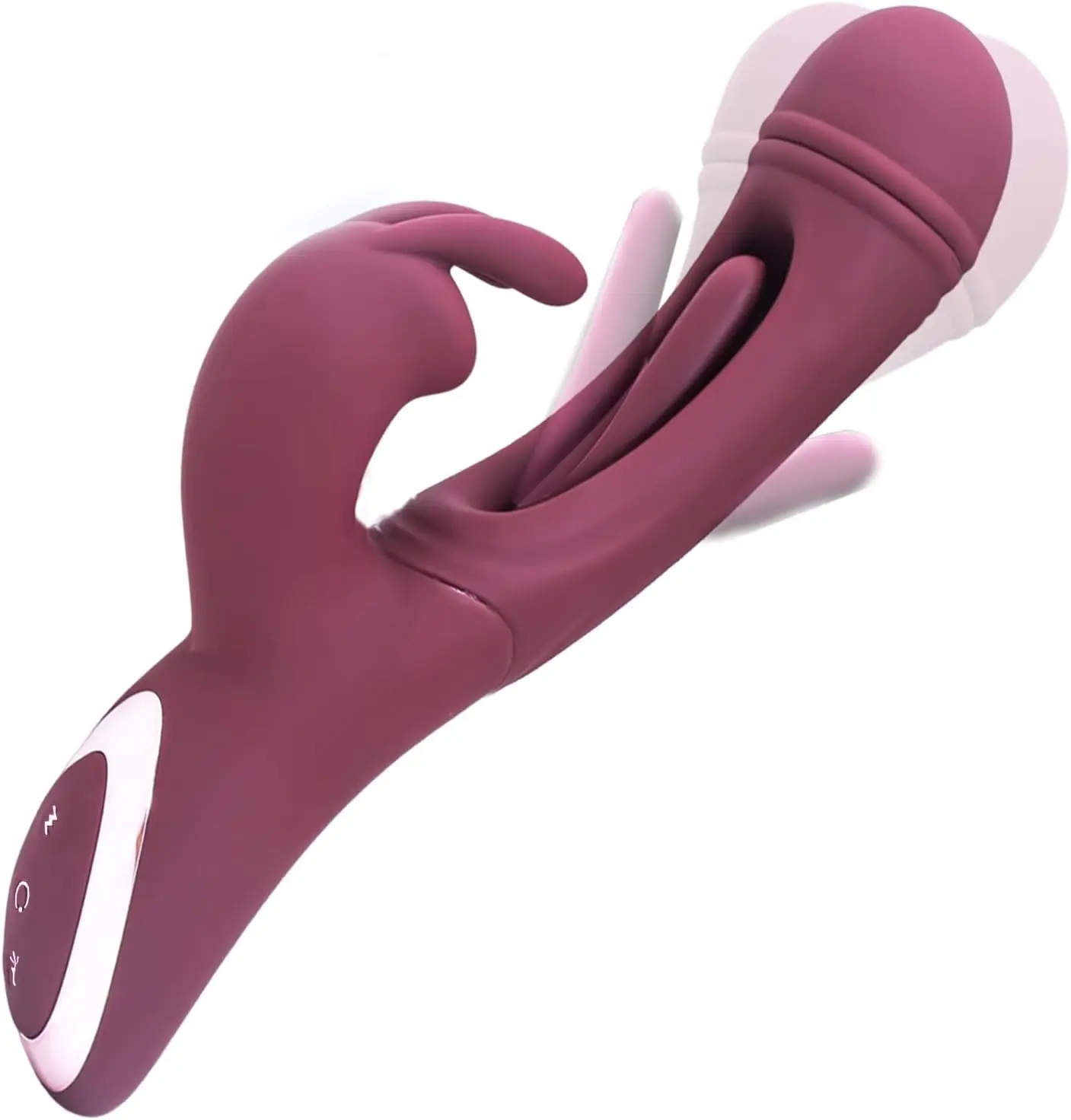 กระต่ายหญิงVibrator,12 กระพือ & 11 Tapping & 12 รูปแบบการสั่นสะเทือนThrusting DildoสําหรับG Sport Clitoral,ชาร์จAdul