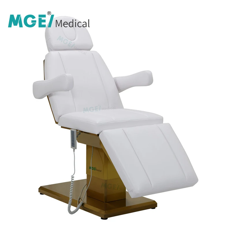 Coofull Simple Comfortable Durable Electric Facial Massage Bed Salon Furniture Stainless Steel Frame  Leather Hotel Living Room