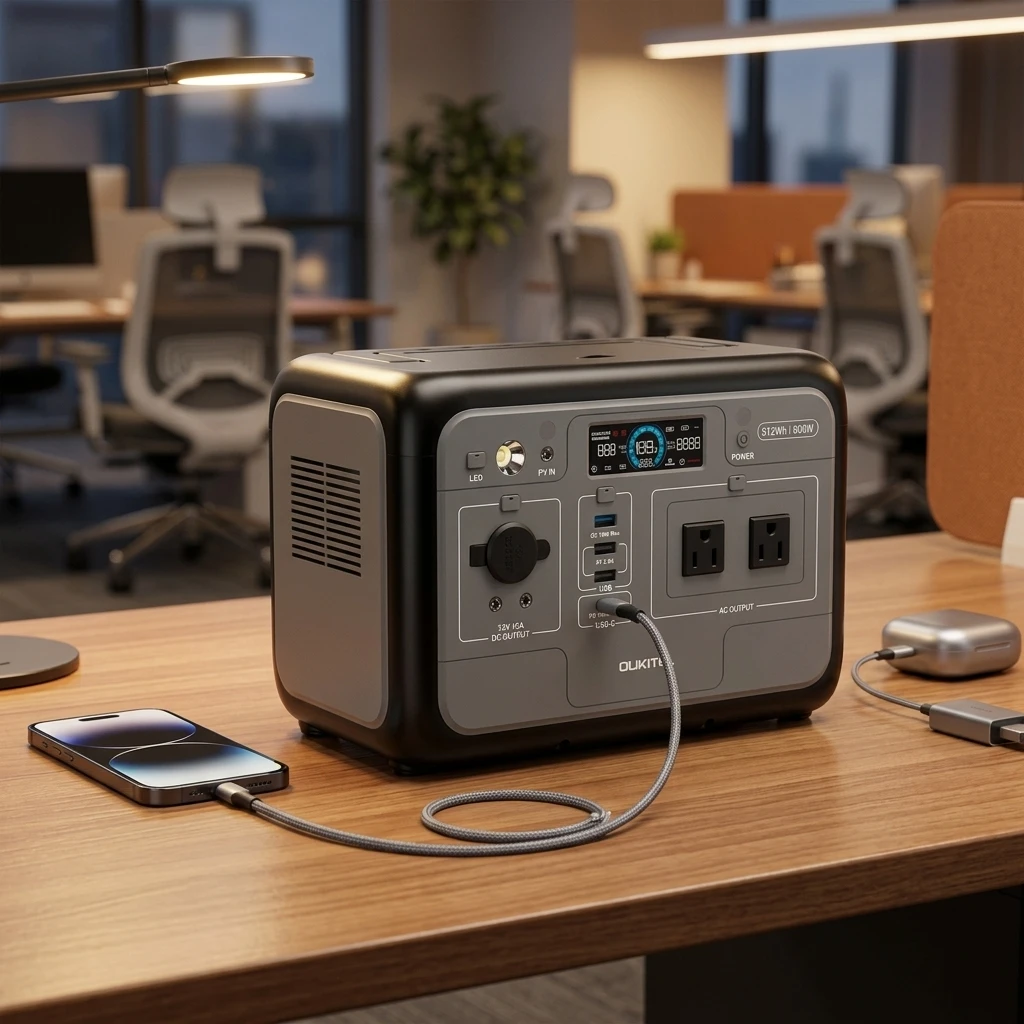 P800 800W Portable Power Station LiFePO4 Battery High-Power Output Large Capacity For Camping Emergency Use & Street Vending