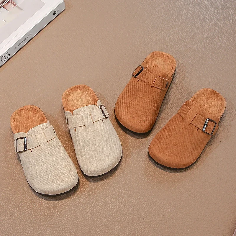 Kid's House Slippers Fashion Summer Girls Flat Slippers Outdoor Children's Causal Slip-on Shoes Boys Beach Versatile Open-toe