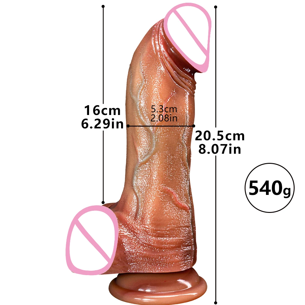 Soft Huge Silicone Giant Dildo Thick Cock Suction Cup Adults Dick Realistic Masturbators Double Layer Penis Women Anal Sex Toy