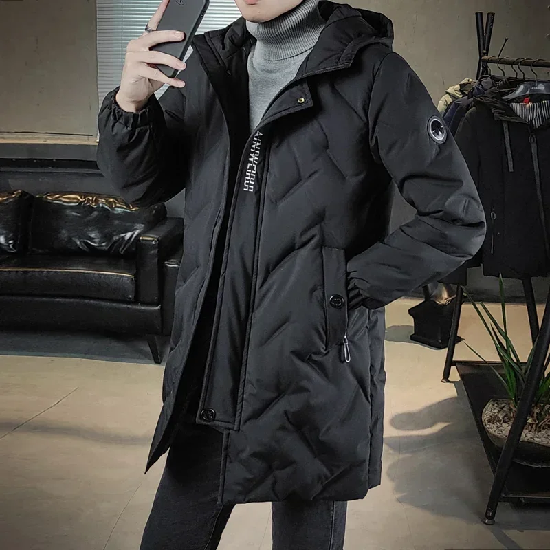 Inverno 6XL parka lungo uomo piumini d'anatra bianchi cappotto imbottito in cotone cappotti caldi più spessi da uomo di alta qualità giacche taglie forti