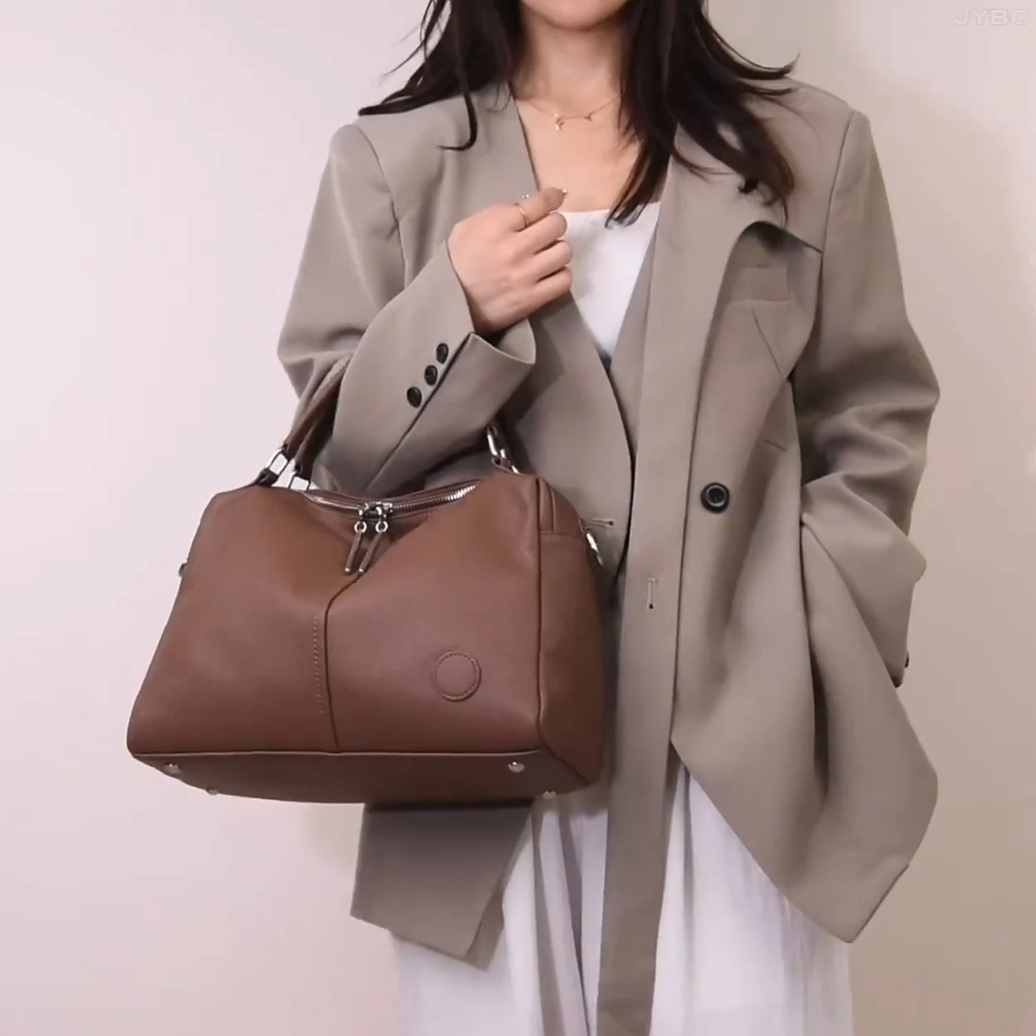 

Original brand bags Oil wax genuine leather large capacity tote bag minimalist Female bags Luxury handbag Woman bags