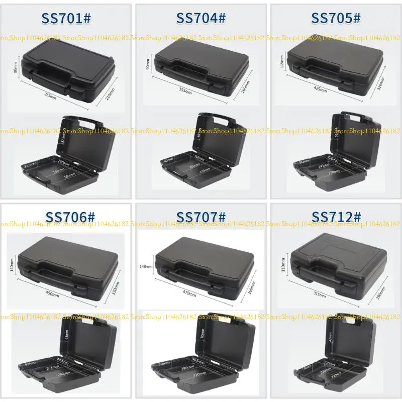 Q2Q4 Portable Tool Box Engineering Plastic Constructie Hard Case Heavy Duty Container voor verschillende