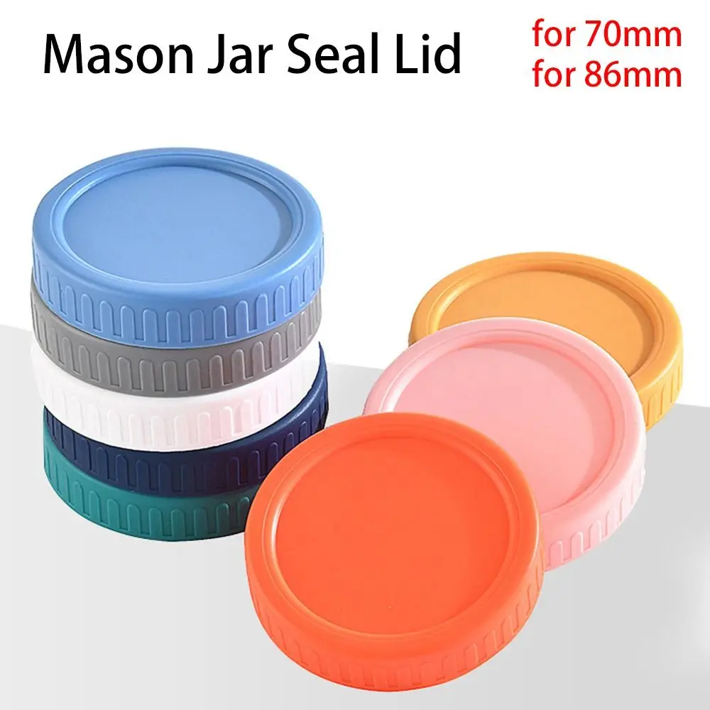 6pcs Plastic for Wide Mouth Jar Kitchen Tool 70mm 86mm Mason Jar Lid Good Seal Seal Bottle Cover