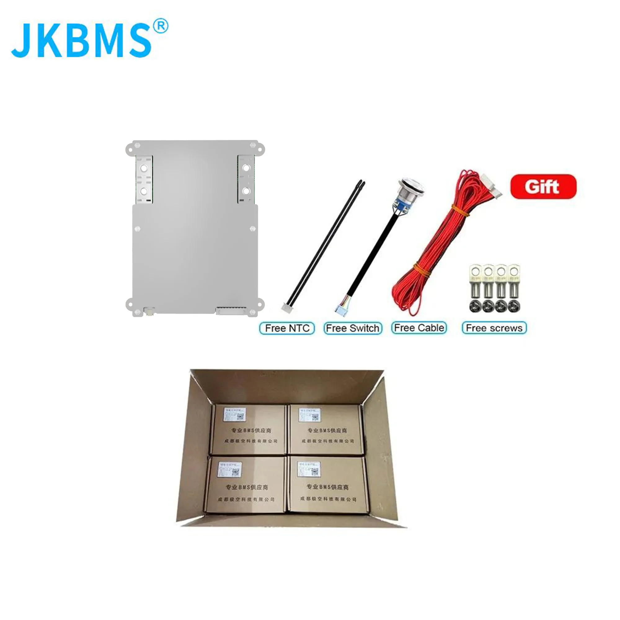 JKBMS B1A8S10P الذكية BMS 100A 4S 5S 6S 7S 8S 12V 24V بطارية مع 1A التوازن النشط lifepo4 Li-ion LTO BMS CANBUS HEAT