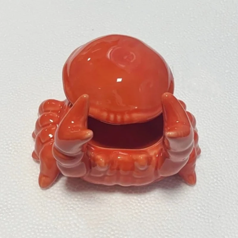 

Funny Crab Design Ceramic Ashtray with Cover Anti Fly Ash Portable Cigar AshTrays Home Decoration Smoking Accessories Gadgets