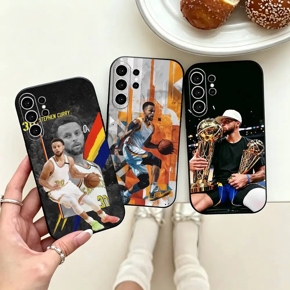 Basketball Superstar S-Stephen Curry  Phone Case For Samsung S25,S24,S21,S22,S23,S30,Ultra,S20,Plus,Fe,Soft Silicone Black Cover