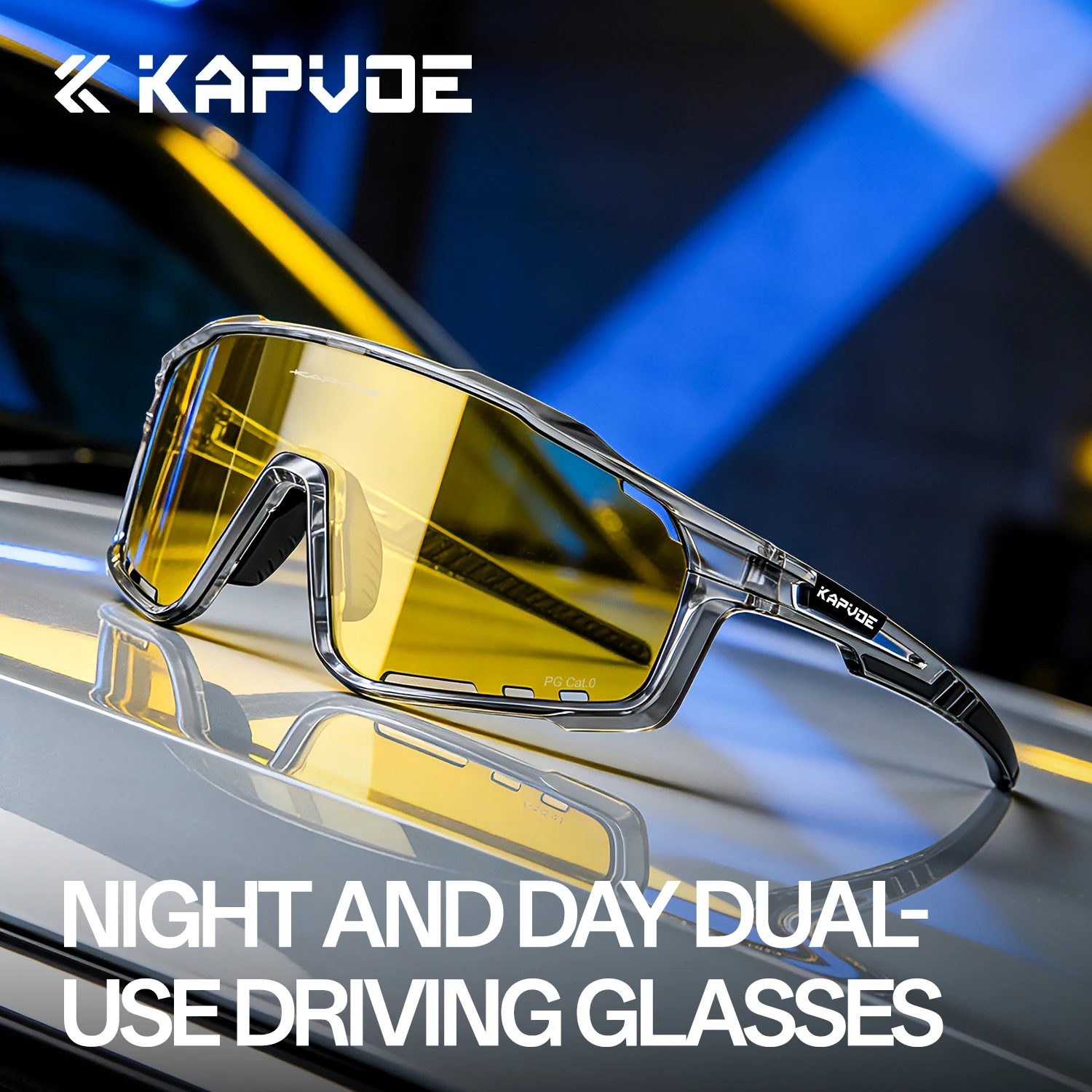 Lunettes de soleil photochromiques polarisées Kapvoe en promotion, vision nocturne, pour le voyage, le cyclisme, la course, la conduite, protection UV400, lunettes de sport VTT