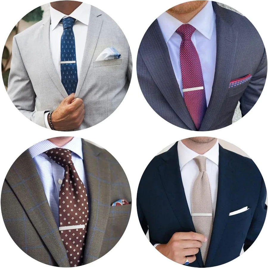 2 inch Tie Clip for Men in 1pcs 3pcs 4 pcs Tie Bar Clip for Men's Skiny Necktie Elegant Tie Pin Clip Gift Set for Business Prof