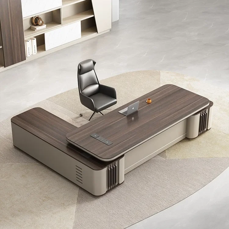 President boss table modern supervisor manager table light luxury office furniture large desk office desk and chair combination
