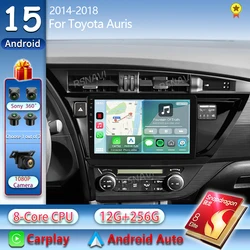 Android 15 Car Radio For Toyota Corolla Auris 2017 2018 Wireless Carplay Android Auto Car Stereo Multimedia Player 4G Wifi 2 Din