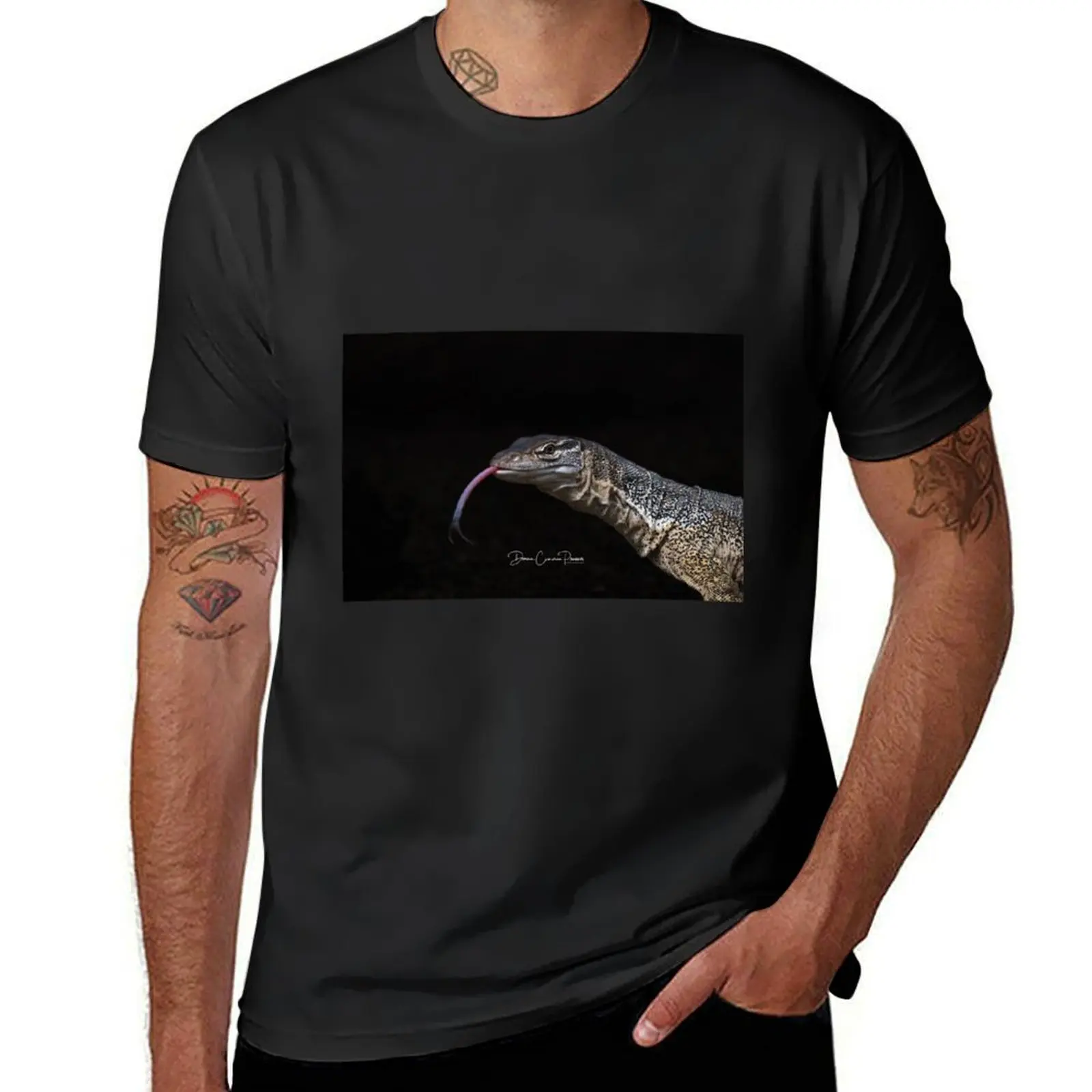 Lace Monitor Lizard T-Shirt sweat quick-drying blanks customs mens champion t shirts