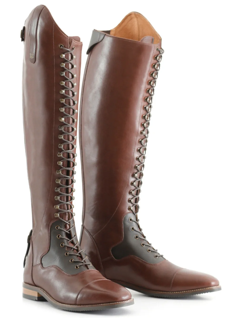 Stivali alti al ginocchio equestri classici stivali da Cowboy occidentali femminili per donna Cowgirl Botas tacchi quadrati scarpe donna moto