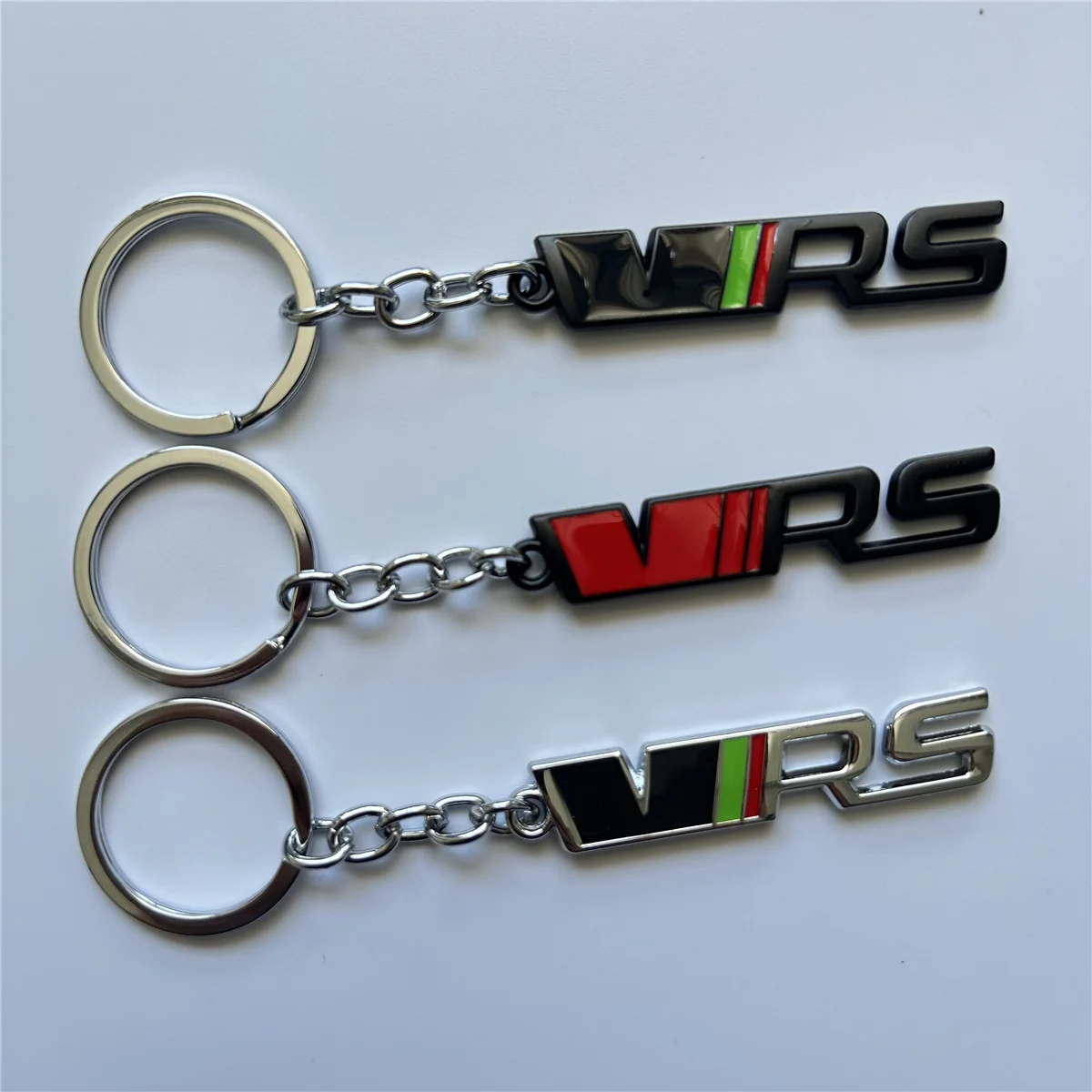 Car Keyring VRS Logo Key Ring Holder Keychain for Skoda VRS Octavia Kamiq Kodiaq Karoq RS Superb Fabia Rapid Favorit Car Styling