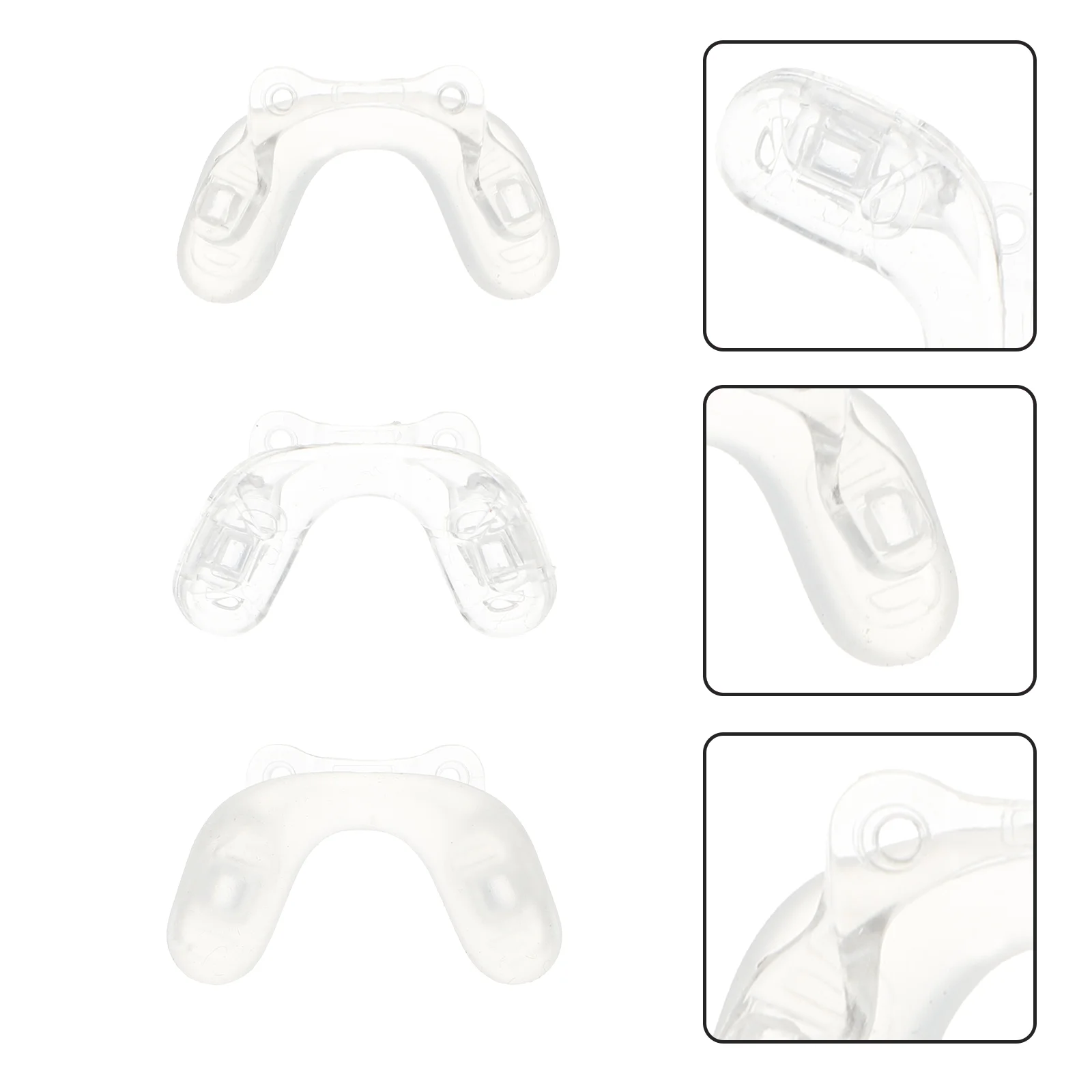 3 Pcs Conjoined Glasses One-piece Holder Child Nose Pads Strap Silica Gel for Silicone