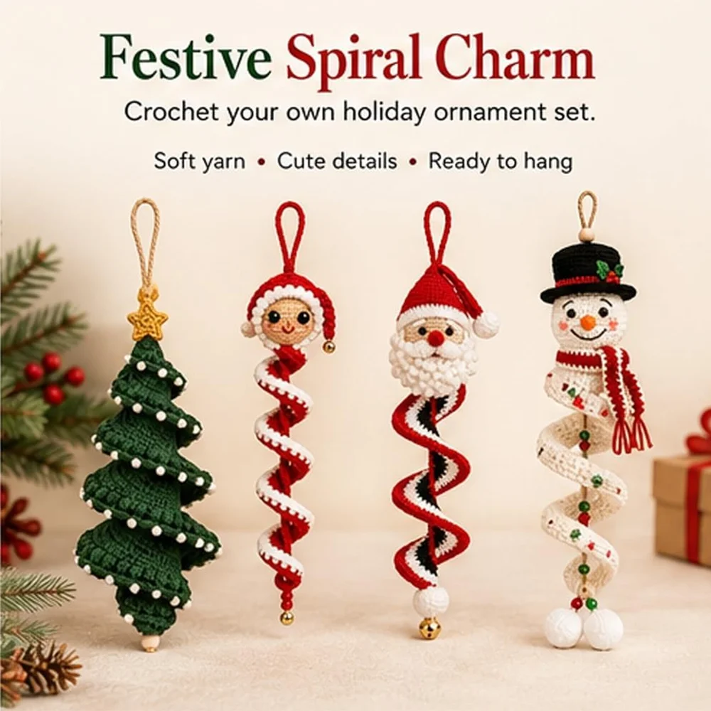 طقم صنع زينة الكروشيه الحلزوني - مراجعة Home Decor Xmas Gifts وسعره