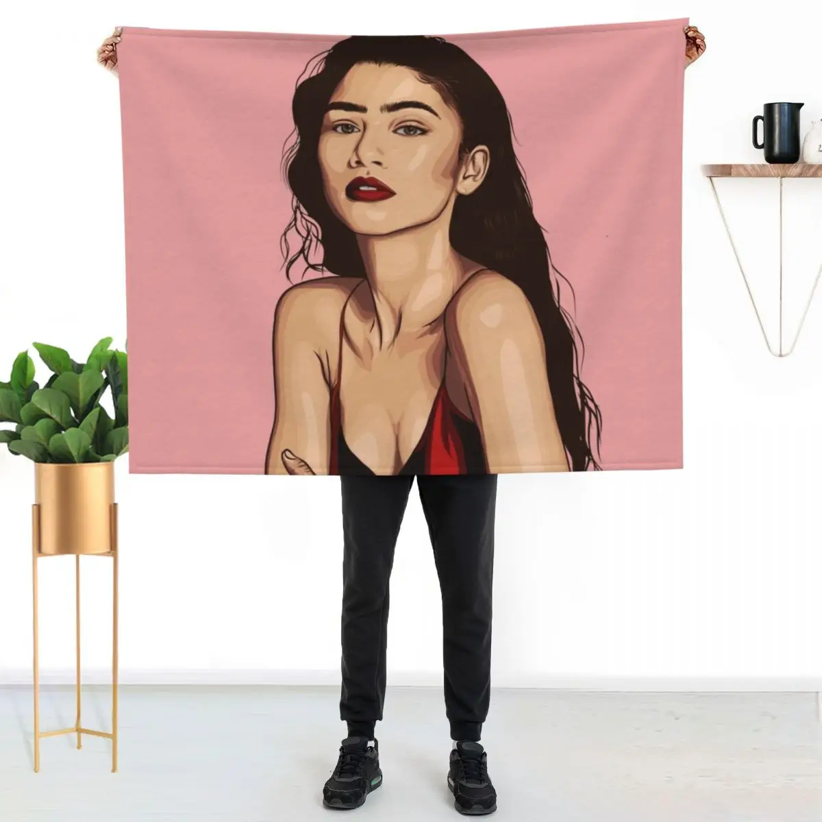 

zendaya Throw Blanket Warm Flannel Blanket for Couch Chair Bedroom