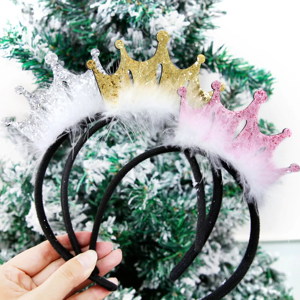 1pcs Non Woven Fabric Crown Balloon Headband Girl Happy Birthday Decorations Photography Props Birthday Party Decoration