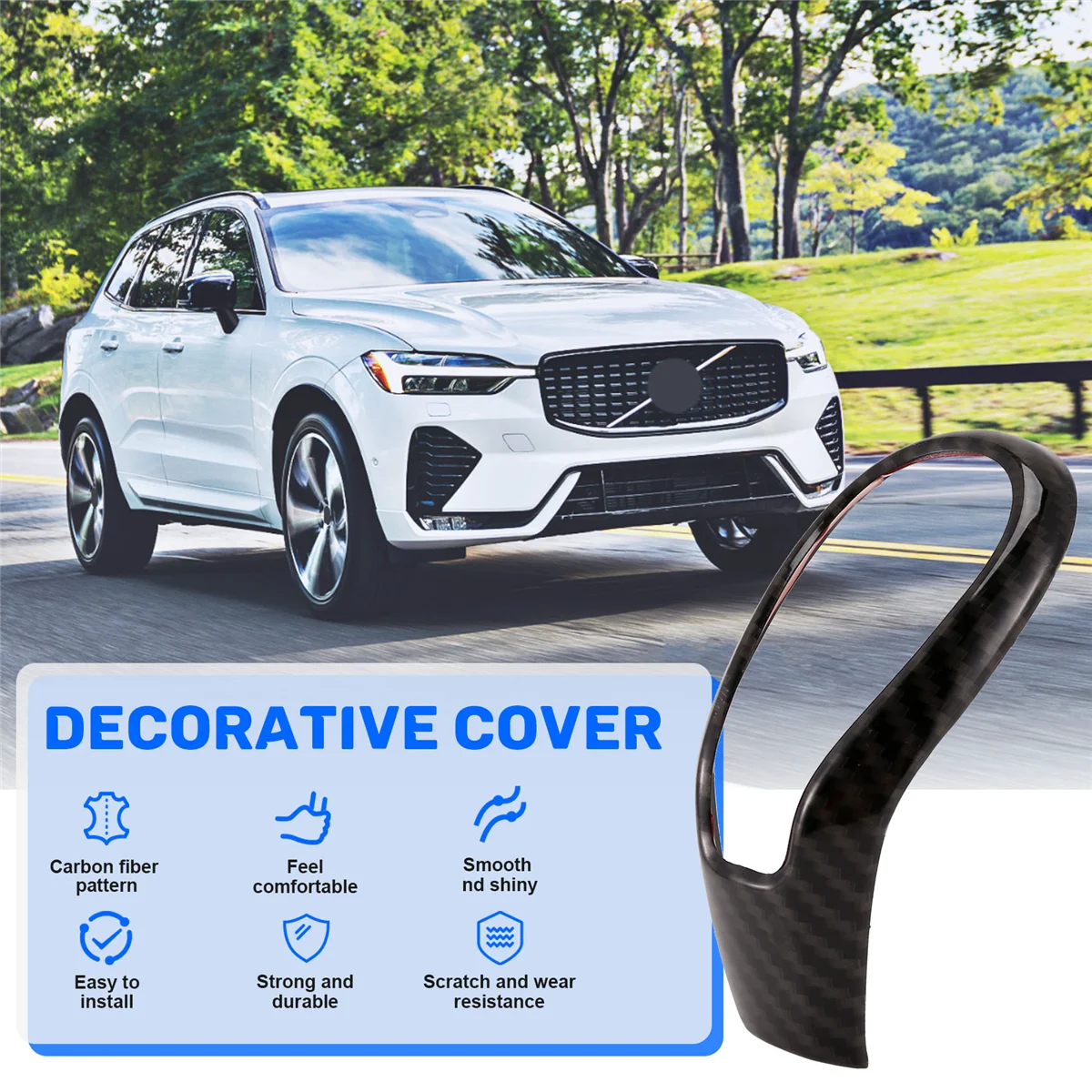 الكلاسيكية سيارة والعتاد التحول مقبض أزرار غطاء ملصقات والعتاد التحول المقبض الكسوة لفولفو XC60 S60 V40 V60