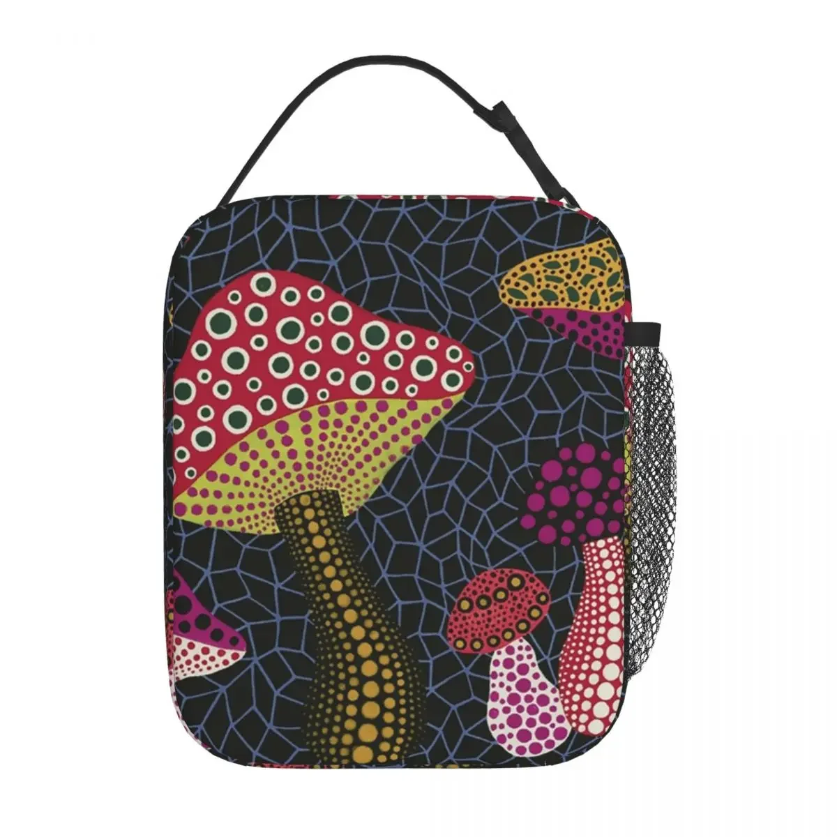 Custom Yayoi Kusama Lunch Bag Women Cooler Thermal Insulated Lunch Box for Kids School Children