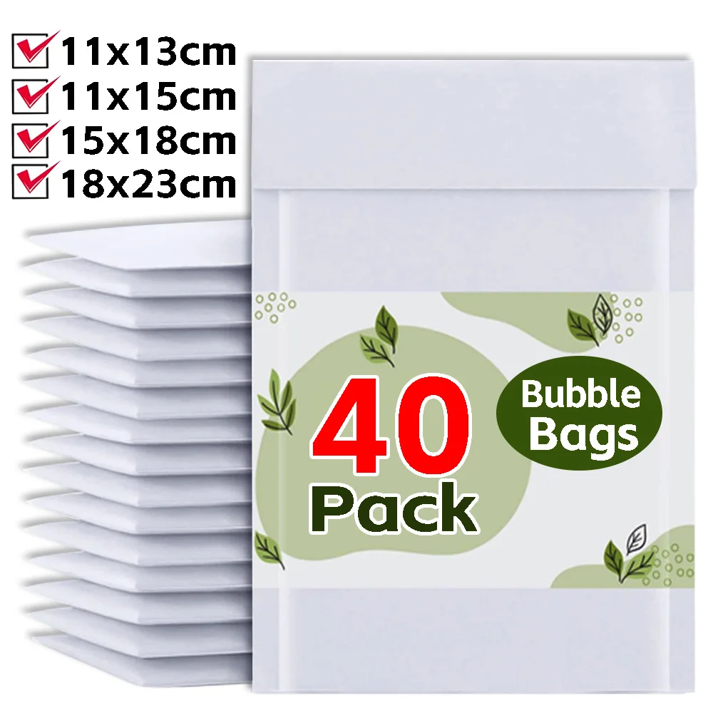 40-10 حزمة مغلفات مضادة للصدمات ومضادة للسقوط أكياس بريدية مقاومة للماء ذاتية الختم لاصق مبطن فقاعة بريدية مغلفات فقاعية أكياس