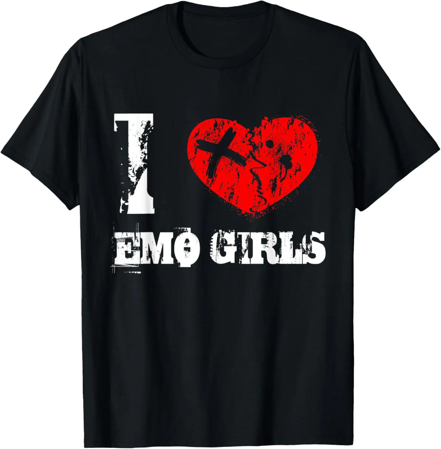 Ich liebe Emo-Jungs, ich liebe Emo-Mädchen – lustiges, passendes Emo-Gothic-T-Shirt