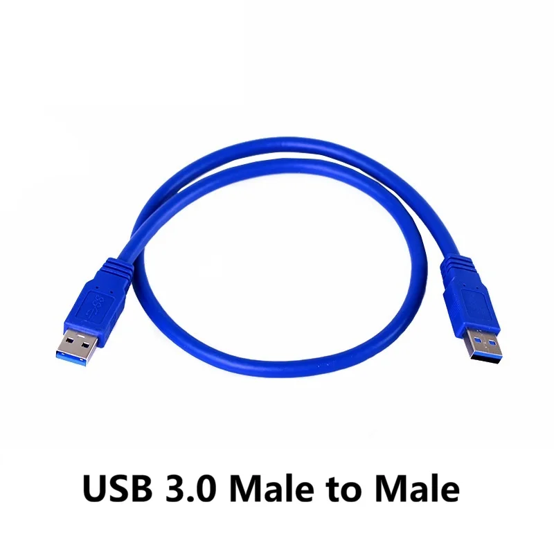   USB 3.0 A-type mannelijke naar mannelijke USB-verlengkabel, snelle gegevensoverdracht 5Gbps, voor mobiele harde schijf, radiator, set-top box.
