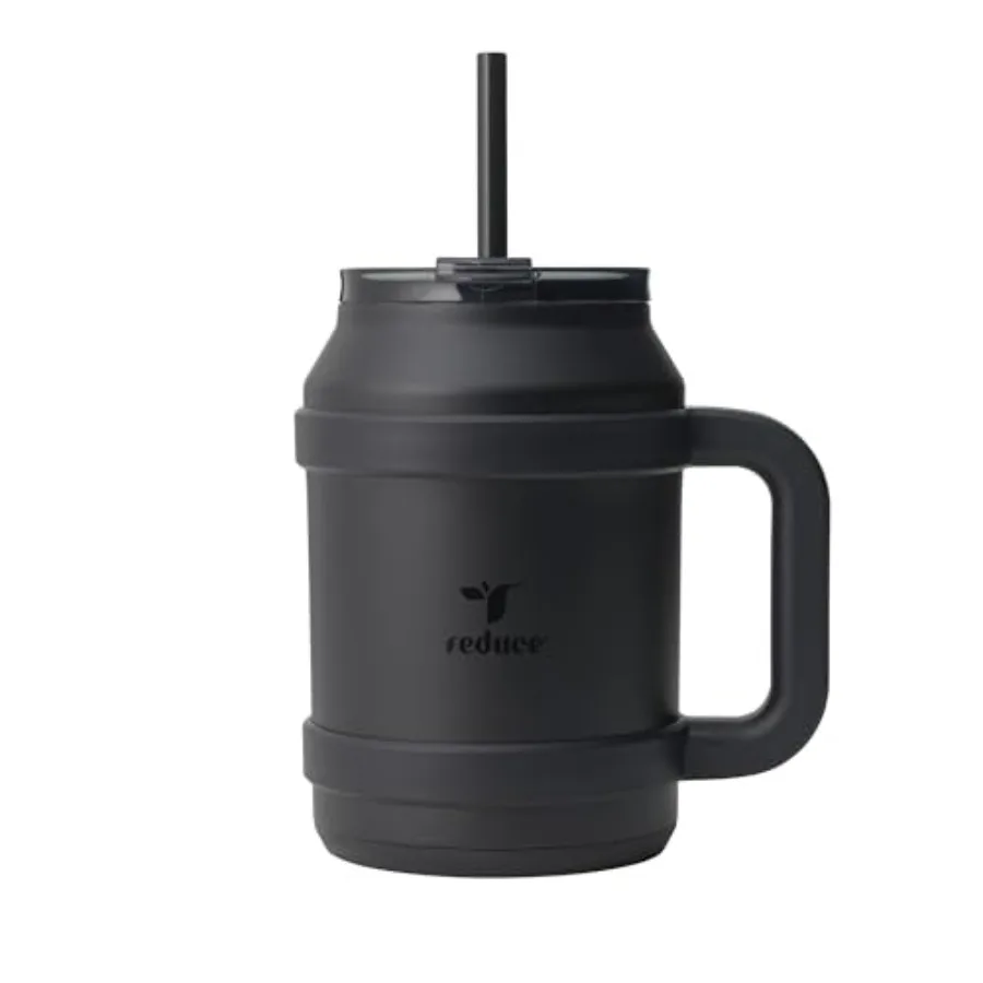 

Многоразовая термостойкая кружка для воды объемом 50 унций с эргономичной ручкой и двойными стенками, из прочной нержавеющей стали, для использования на рабочем столе.