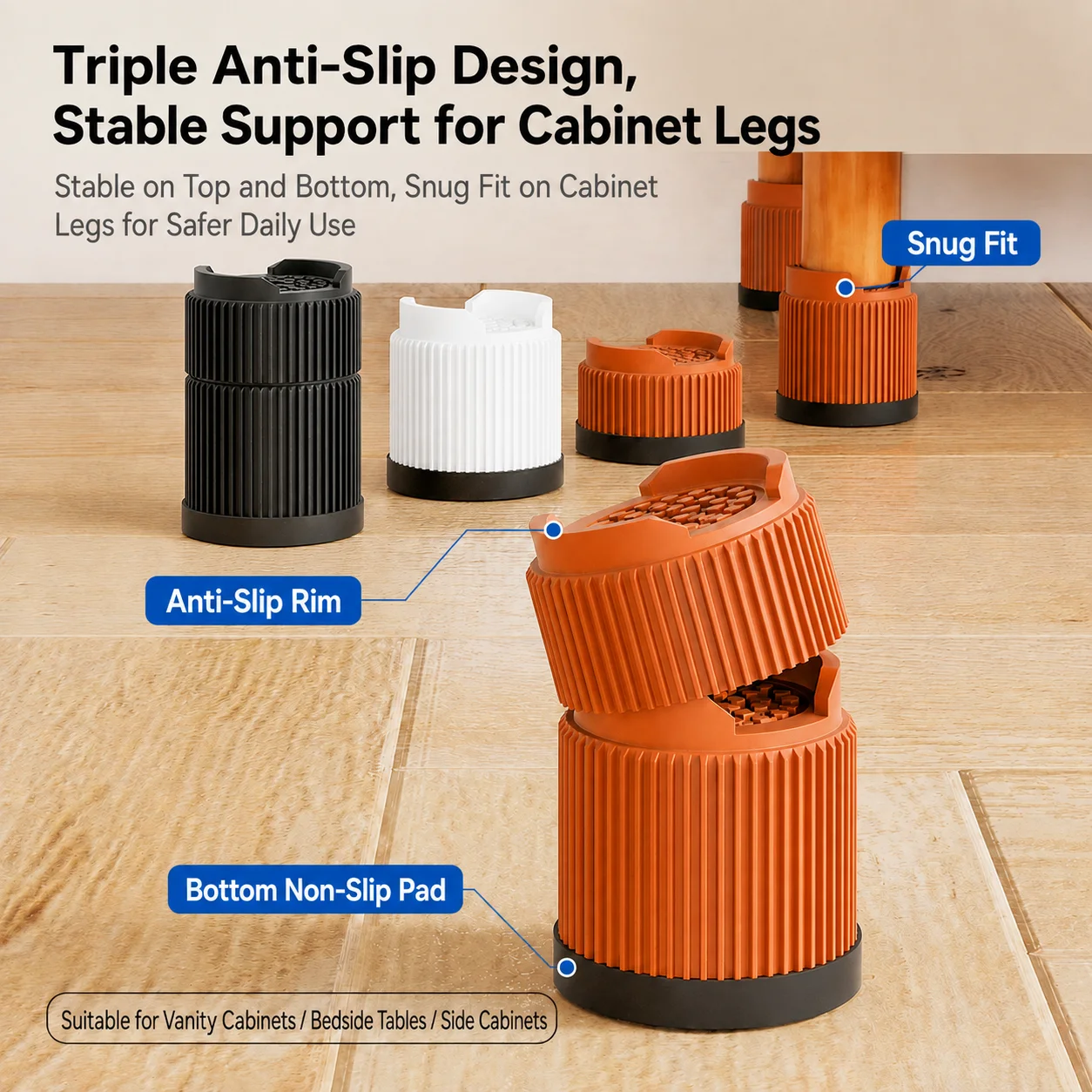 Universal Furniture Feet Pads Anti Scratch Floor Protection Mats For Vanity Cabinet Office Chair Dining Table