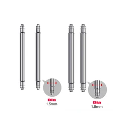 10PCS Double Support Spring Bar Dia 1.5mm And 1.8mm Watch Strap Link Pins Fits Width10mm-30mm Stainless Steel Watch Strap Links