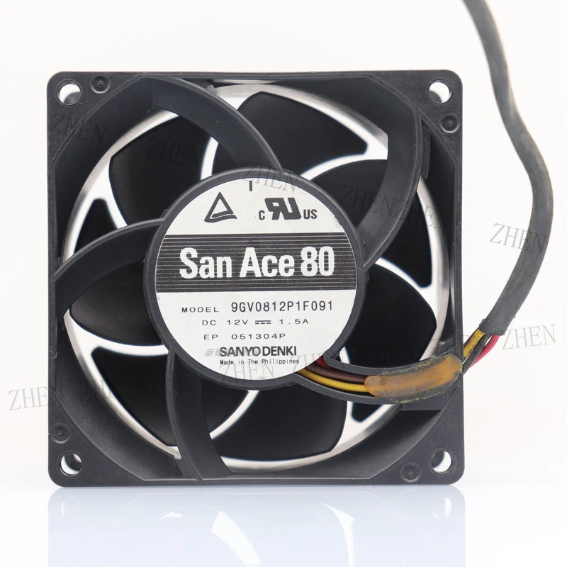 

S New 9GV0812P1F091 12V 1.5A 8CM 8038 Cooling Fan For Sanyo San Ace 80