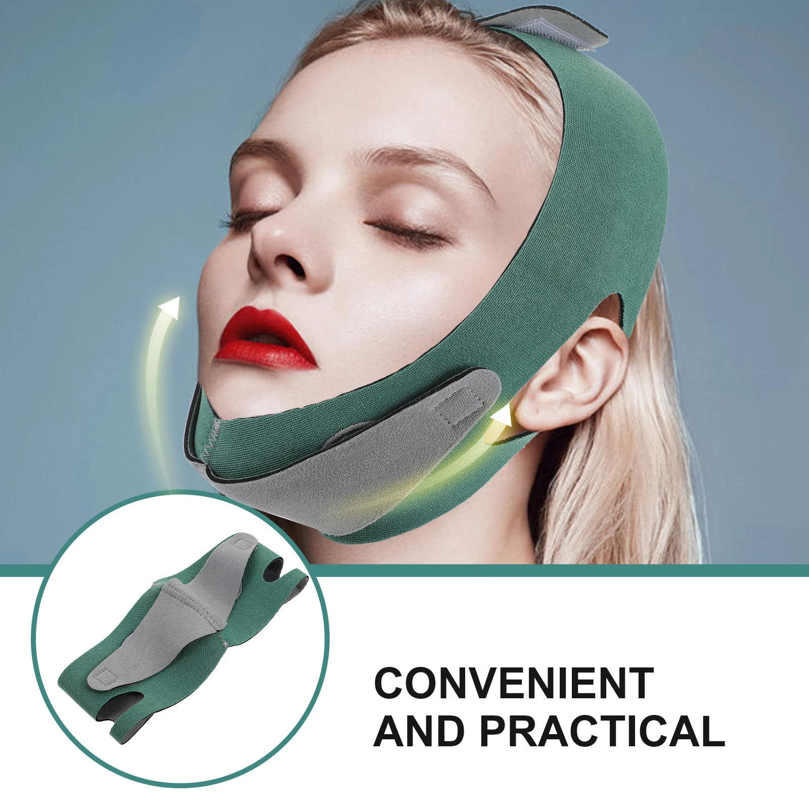 Reusable Face Slimmer Belt Skin-Friendly Elastic Chin Lifting Strap for Double Chin Reduction and Facial Contour Shaping