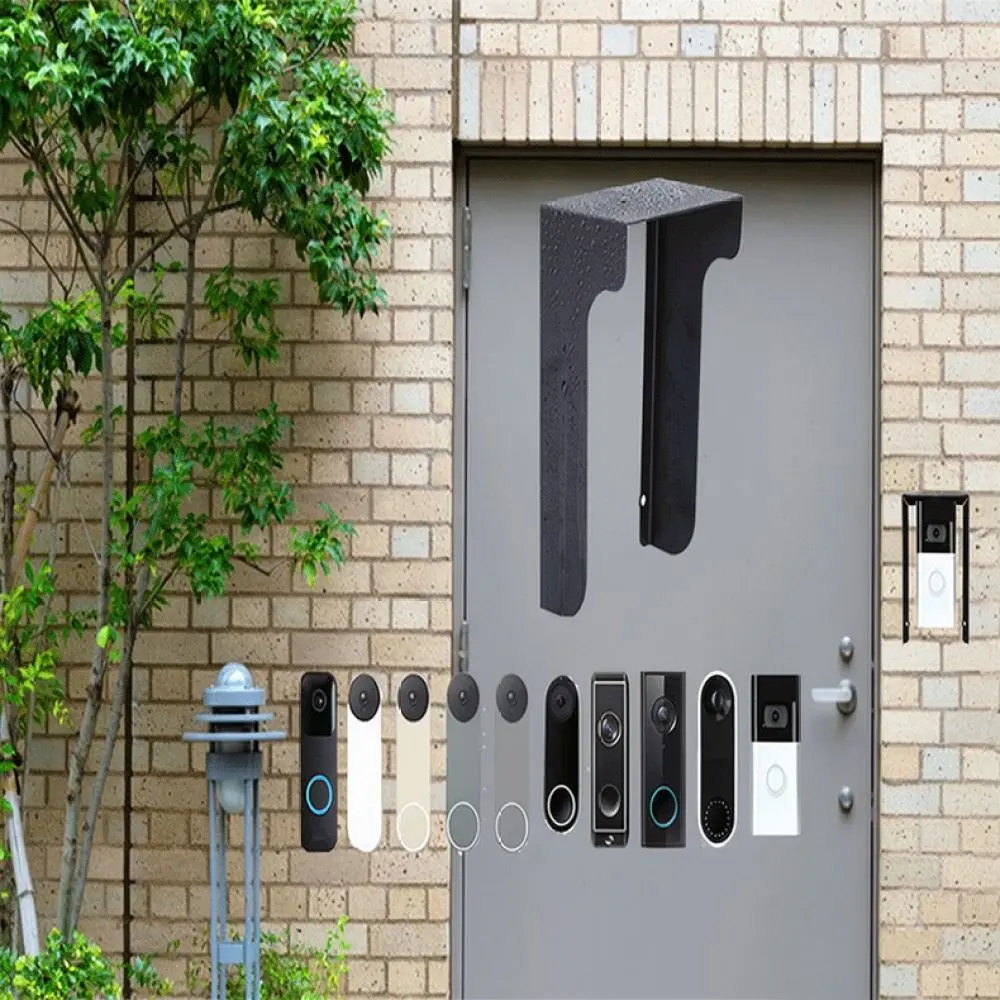 Outdoor Metal Doorbell Protective Case Anti Glare Rain Cover For Video Doorbell Security Camera Waterproof Shield