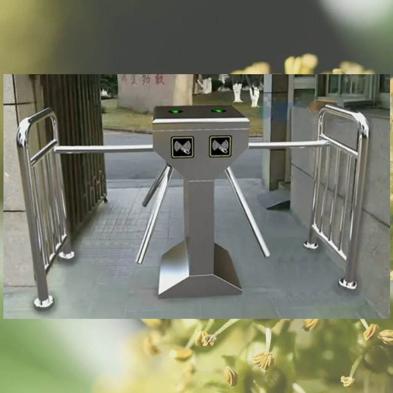 Tourniquet Fingerprint RFID Card QR code Reader Security Turnstile Gate GYM Barrier Gate Access Control Tripod Turnstile Gate