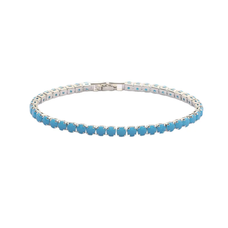 2024 New Arrival Luxury Round chalchite color on hand Bracelet Bangle For Women Anniversary Gift Jewelry Bulk Sell S5785