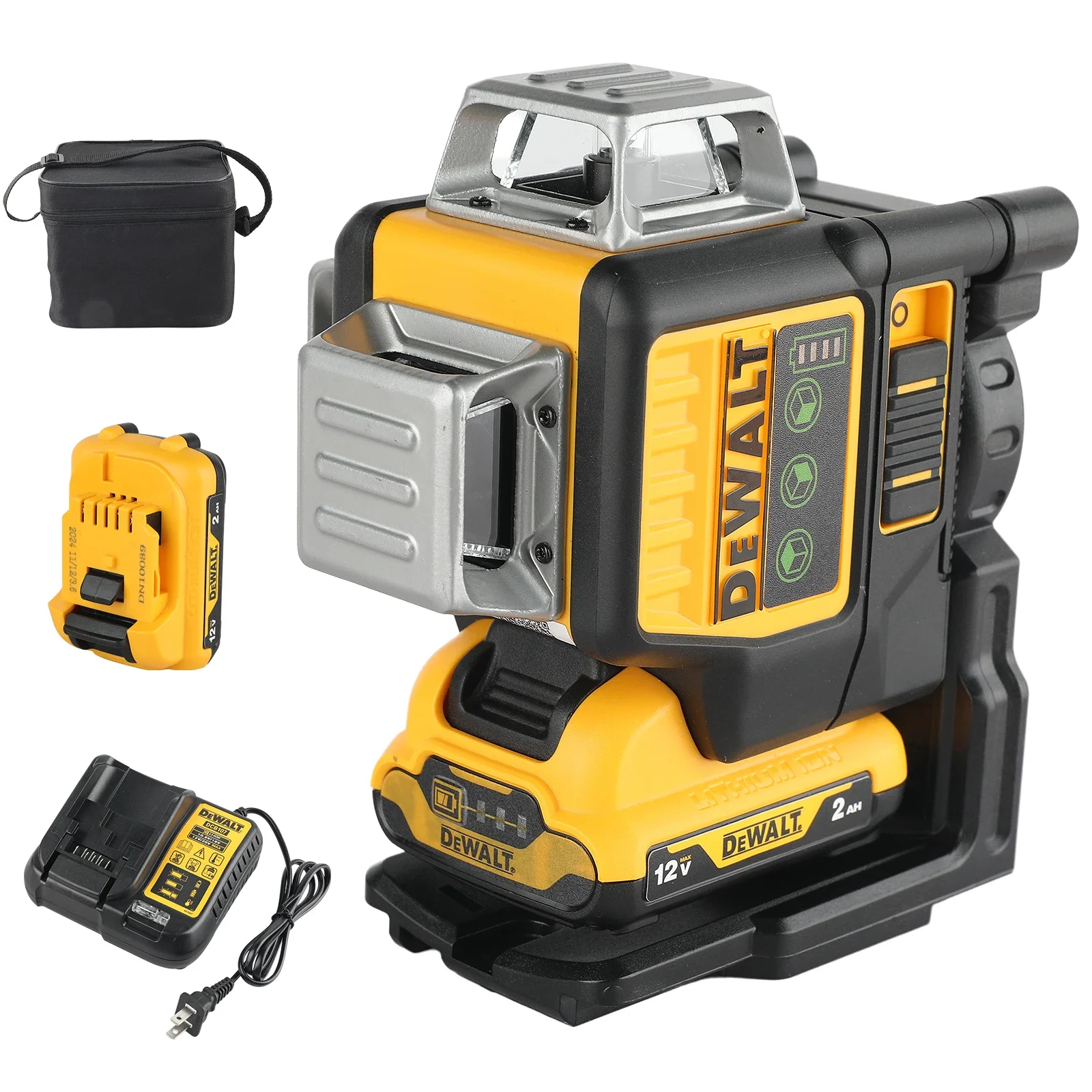 2025 Dewalt DW089LG Degree Vertical 12V Lithium Battery 12 Lines Laser 360 Level Horizontal Green Meter Outdoor tool nivel laser