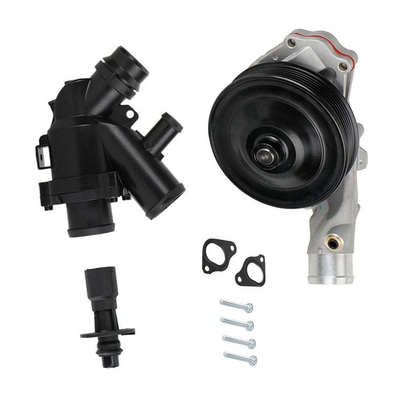 

Car Water Pump W/ Bolts Gaskets Connector + Thermostat For Jaguar Land Rover V8 5.0L LR010801 LR035124 LR028136 Accessories