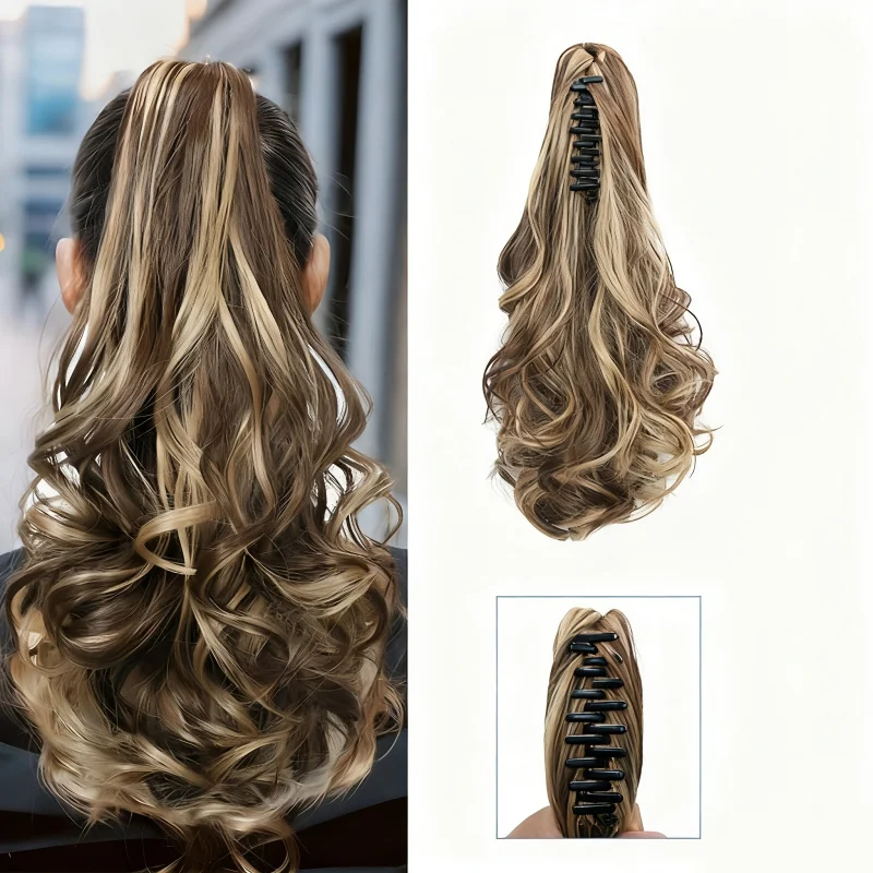 

12-дюймовый удлинитель хвоста с когтями | Термостойкие синтетические волосы Body Wave для женщин, повседневного использования и вечеринок