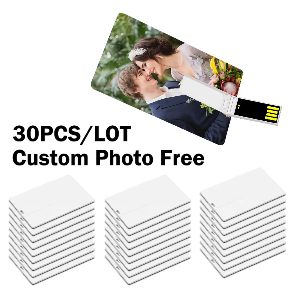 

30 шт./лот, универсальные ультратонкие флеш-накопители USB 2.0 объемом 16 ГБ в форме кредитной карты, оптовая продажа от производителя, с возможностью нанесения логотипа.