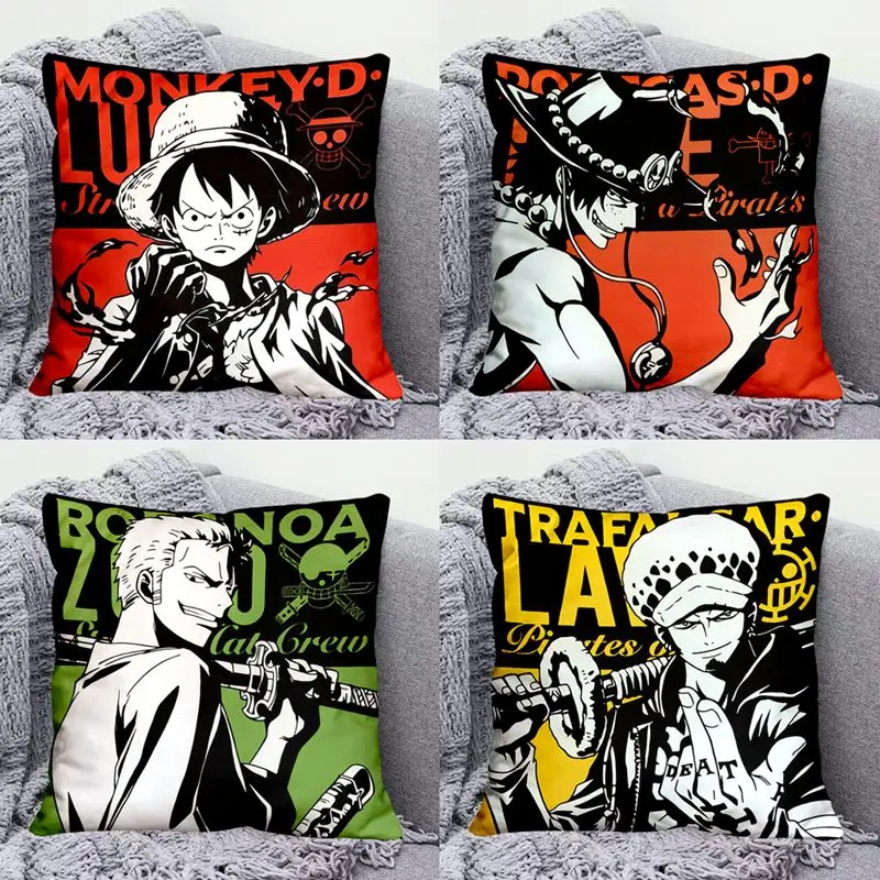 One Piece Roronoa Zoro peripheral cartoon pillow creative personality home sofa bedroom car backrest decoration gift wholesale